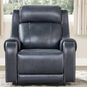 CHITA Leather Power Recliner - Navy Blue (ME7A007-U243040)